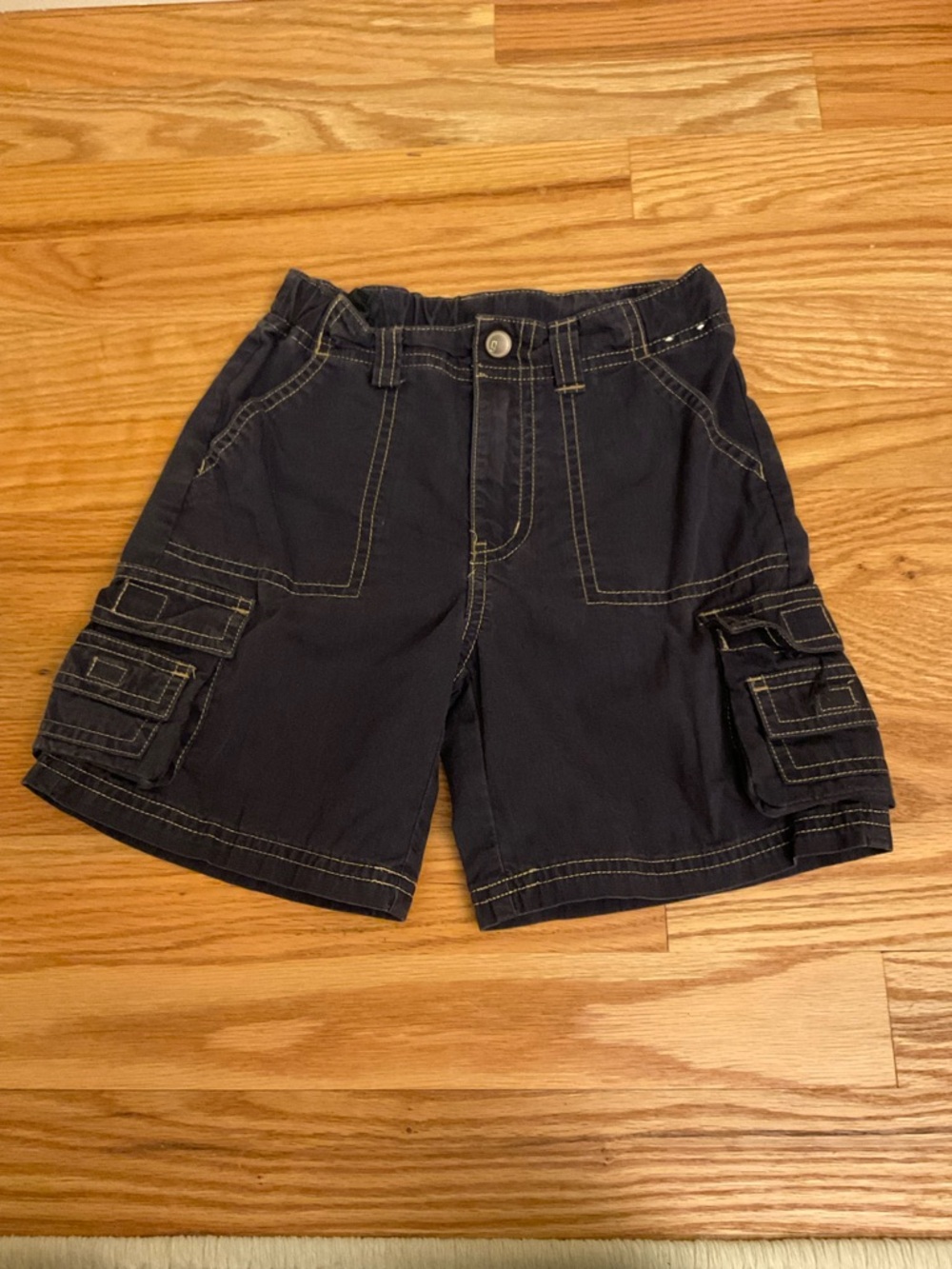 Gymboree Dark Navy Cargo Shorts with Contrast Stitching